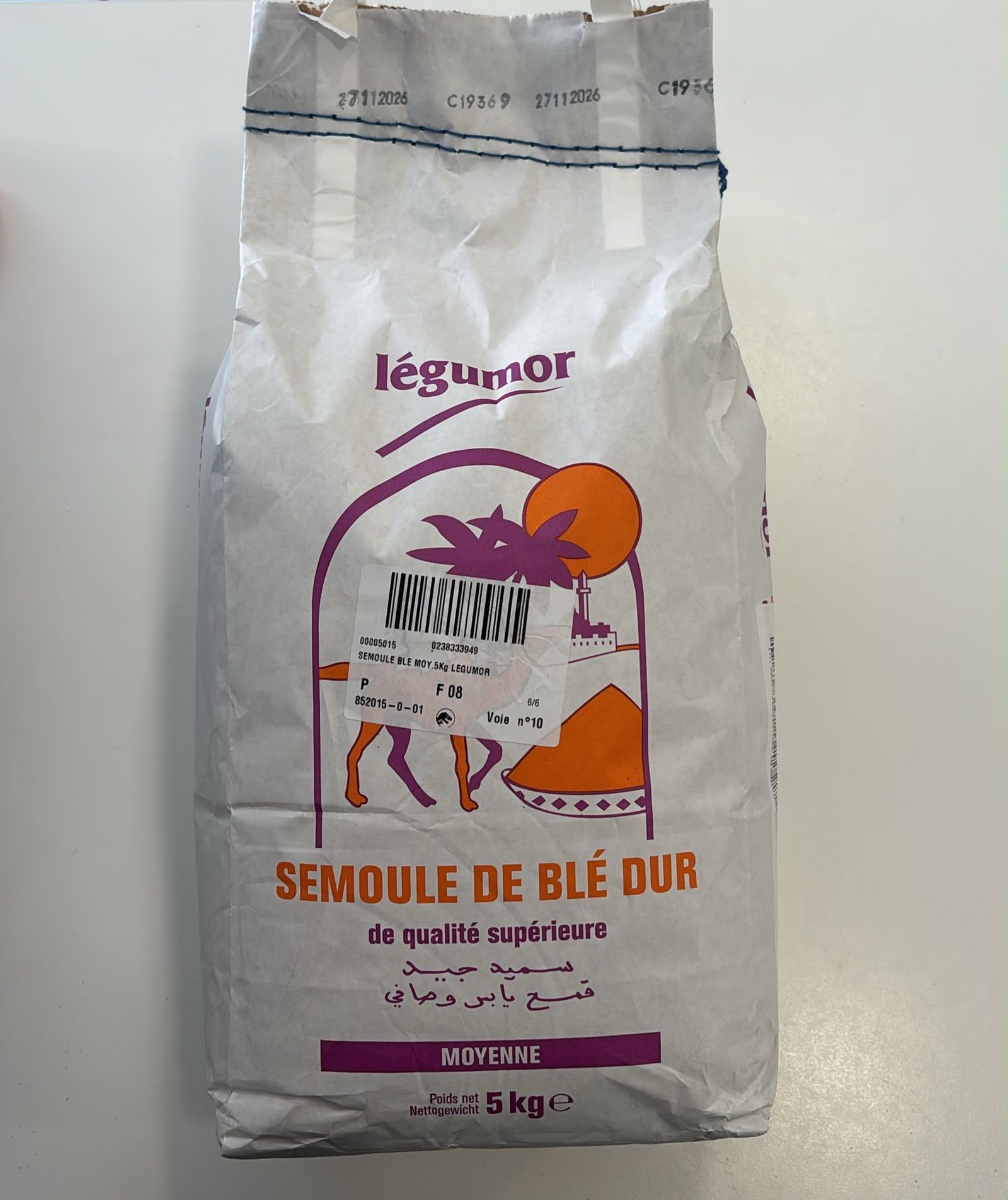 Semoule moyenne 5kg