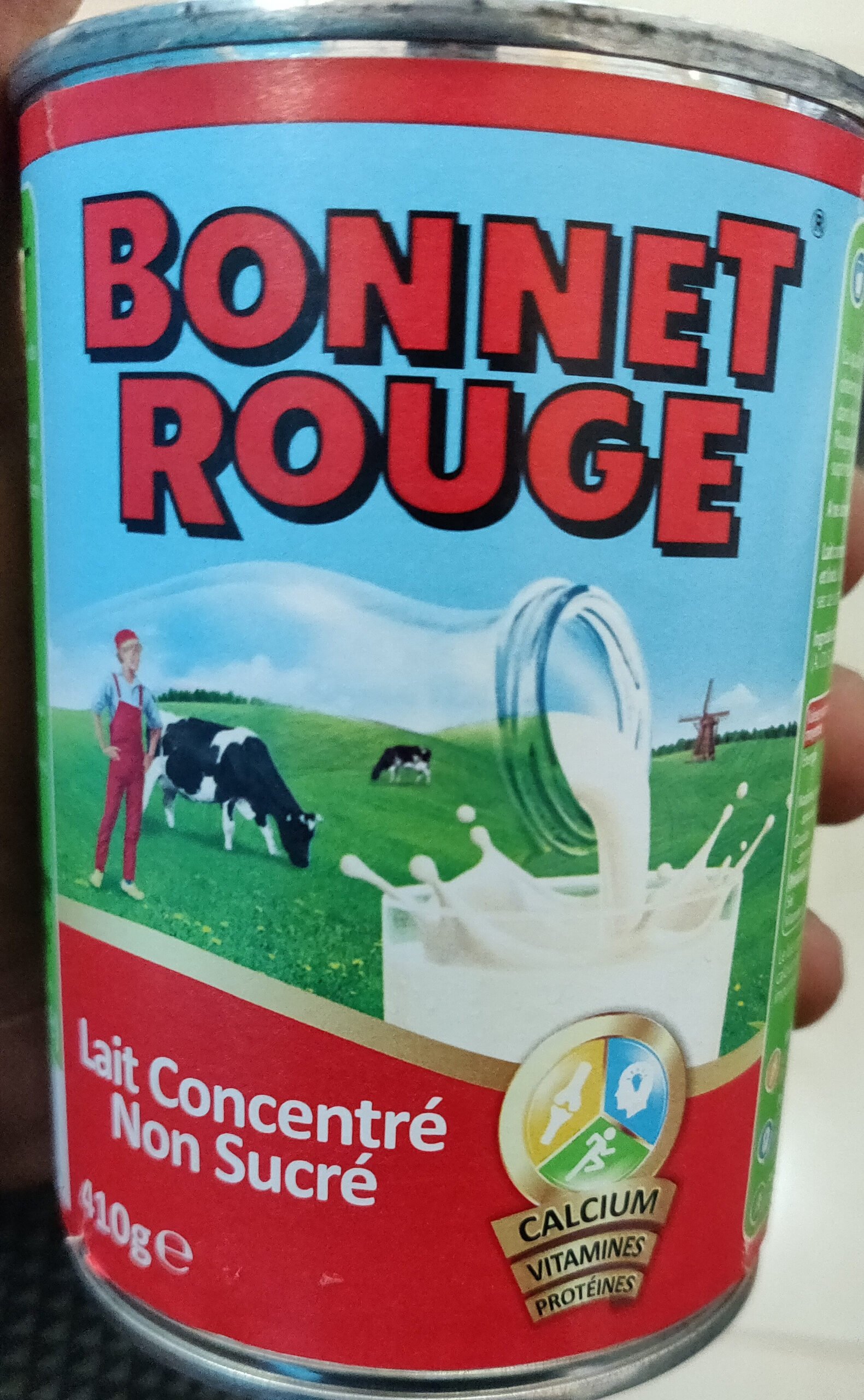 Boîte de lait concentré non sucré Bonnet Rouge