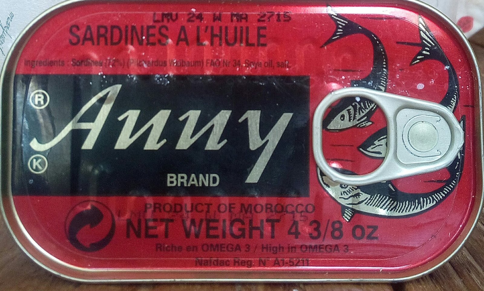 Boîte de sardines à l’huile Anny